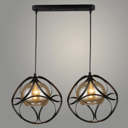 Подвес N3969/2HT BK черный 2х40W E27 d580 h800, 24